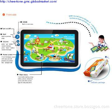 7\'\' Kids Drawing Tablet with Spanish Apps  WIFI and dual camera